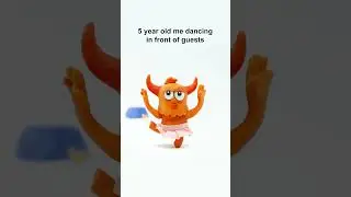 Funny Cartoon Memes - 5 Year Old Me Dancing In Front Of Guests #cartoon #shorts #momoandtulus