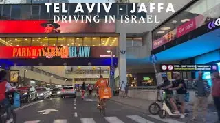 Tel Aviv Jaffa in the evening 4K Driving in Israel 2023