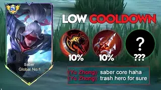 WHEN SABER ABUSE LOW COOLDOWN BUILD AND EMBLEM 2024!!💀 - Mobile Legends