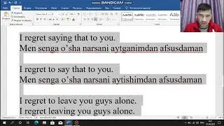 73 dars - Need | Require | Want | Forget | Remember | Regret + Gerund