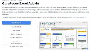 GuruFocus Excel Add-In: Unlock Powerful Financial Insights