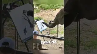 This elephant was bullied so he painted his feelings 🥺❤️ 