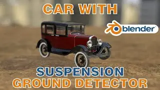 CAR WITH SUSPENSION, GROUND DETECTOR AND WEELS STEERING ( BLENDER 3.0 , RIGACAR ADDON ).  