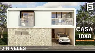 CASA  10 X 8 metros I House Design 10 x 8 MTS