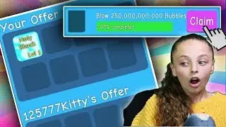 I Gave Her my HOLY SHOCK (250,000,000,000 Bubble Prize Pet) | Roblox Bubble gum Simulator