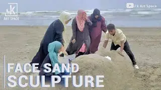 Face Sand Sculpture