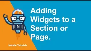 Adding Widgets to a Section or Page.