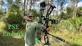Archery in South Florida . PSE bow set up and target set up for the outdoors