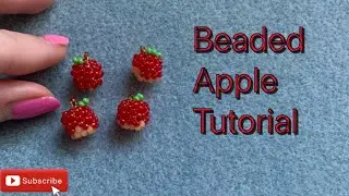 Beaded apple tutorial 3D peyote stitch