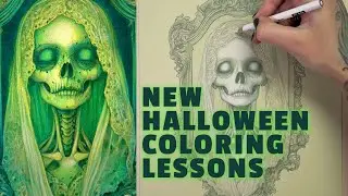 Learn Amazing Halloween Coloring Techniques // GLOWING GHOST