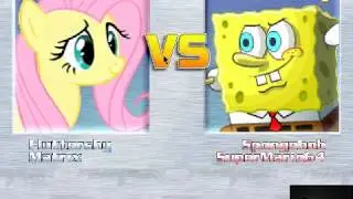 MUGEN Fluttershy and Ultra Matrix vs Spongebob and Super mario 64