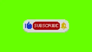 Like, Subscribe & Bell | Pixel Art YouTube Button Animations Overlay - No Copyright