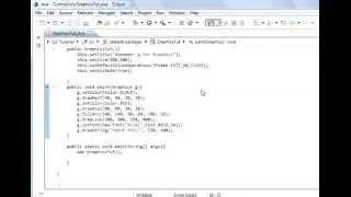 Java programming Lesson 91 Graphics : Java drawString