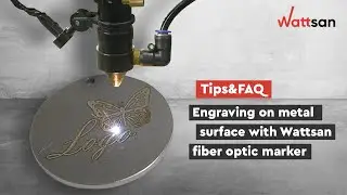 Engraving on metal surface with Wattsan fiber optic marker