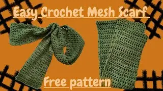 Easy, Beginner Friendly Mesh Scarf Crochet Tutorial // Free Pattern DIY