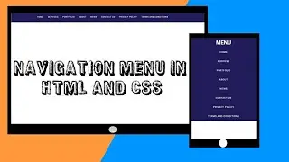 Navigation Menu In HTML And CSS
