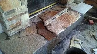 Stone Veneer Natural Ledge Fireplace Transformation