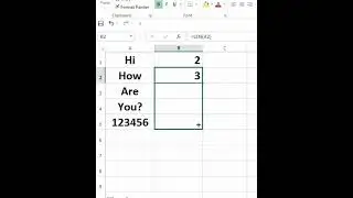 Total Characters Count/Length of a Cell - Ms Excel - Learn in a Minute - BeginnerBasics