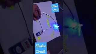 Electric Circuit made with bulb ,wire ,battery and switch.