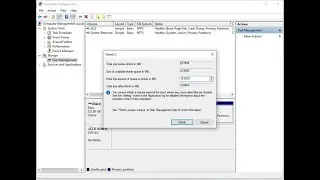 SHRINK  VOLUME IN DISK