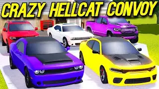 Roblox Roleplay -  TROLLING WITH A HELLCAT CONVOY!