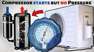 Compressor Starts But Building No Pressure & Cooling In Mini-Split Ac
