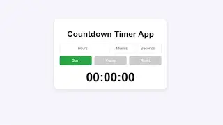 Frontend Projects: Build a Countdown Timer App with HTML, CSS & JavaScript – Boost Your Skills!