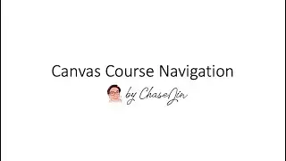 Course Navigation Menu