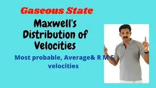 Maxwell's Distribution of Molecular Velocities/Different types of Velocities/AJT Chemistry/Malayalam