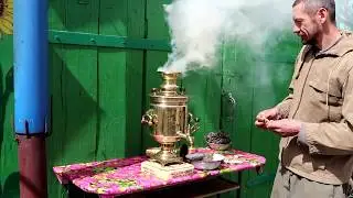 Part 1. How to light a samovar. Tea party in the 