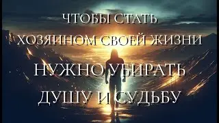 Чтобы стать хозяином своей жизни - нужно убирать душу и судьбу