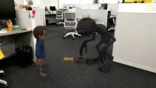 Stranger Things Google AR Stickers - Eleven vs Demogorgon