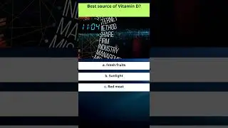#007 youtube shorts health quiz, youtube shorts 건강 퀴즈, Best source of Vitamin D?