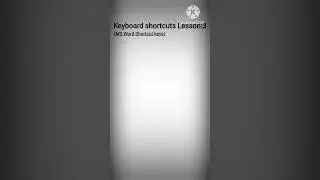 Keyboard shortcuts lesson: 3 | Ms word shortcut keys #shorts