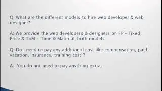 Hire Web Developers, Hire PHP Developers, Hire Web Designers