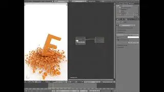 Падение буквы и разрушение её с помощью физики в Blender