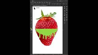 Dripping Strawberry| Flowing Down Strawberry | Clipping Mask in Illustrator #shortsvideo #shorts
