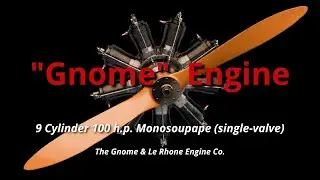 Gnome and Rhone Rotary Engine 3D Animated Model