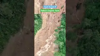 Rakaman udara kejadian tanah runtuh di Tapak Perkhemahan Father's Organic Farm #shorts