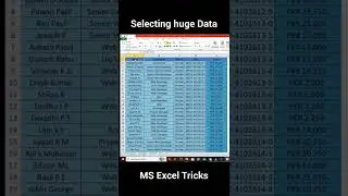 How to select large Data in MS excel - HUGE Data Selection shortcuts in MS Excel Urdu Hindi 