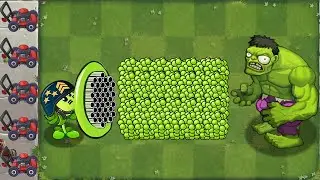 99 MEGA GATLING PEA vs 99 ZOMBIES in Plants vs Zombies 2