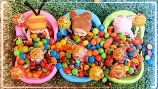 Candy Bathtime for 3 Dolls – So Satisfying! 