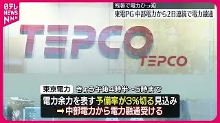 【残暑で】電力ひっ迫  東電PG、2日連続で中部電力から融通