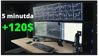 Treyding Birjada savdo qilish 5 minutda 120$ foyda