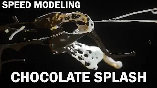 Chocolate  and Milk Cream Fun // Cinema 4d, Realflow and AfterEffects Speed Modeling