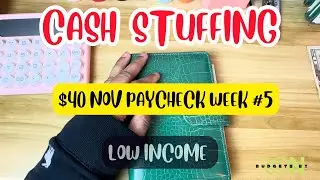 Vlogmas Day 1 - $40 Cash Stuffing Week #5 Nov 2024  #lowincome #vlogmas #shortsmaschallenge