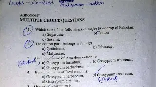 Agronomy mcqs from Basics of Agriculture #agronomy #agriculture #agricultureofficer #ppsc