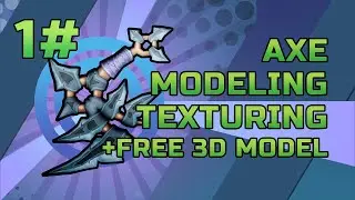 Blender 3d modeling - 1, modeling and texturing axe + free 3d model