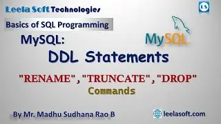 DDL : RENAME, TRUNCATE  and DROP | SQL Commands | MySQL DDL Commands