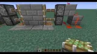 Minecraft Tutorial - Working Piston Doors with Pressure Plates!